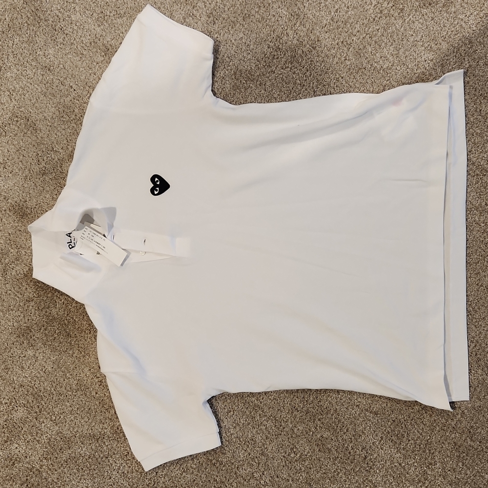 White Comme des Garcons XL Polo
